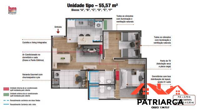 Apartamento à venda com 2 quartos, 55m² - Foto 17