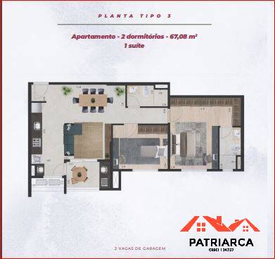 Apartamento à venda com 2 quartos, 67m² - Foto 13