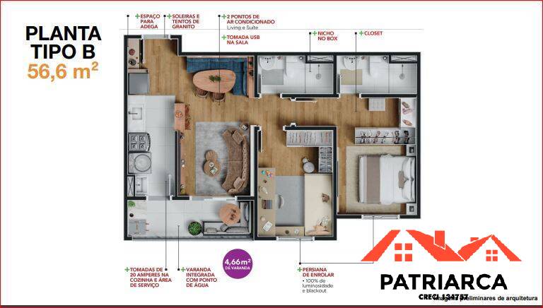 Apartamento à venda com 2 quartos, 50m² - Foto 20