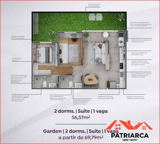 Apartamento à venda com 2 quartos, 56m² - Foto 13