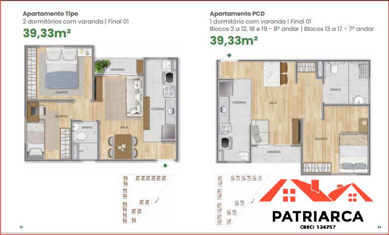 Apartamento à venda com 2 quartos, 39m² - Foto 13